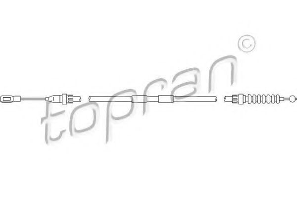 Cablu, frana de parcare VW SHARAN (7M8, 7M9, 7M6) (1995 - 2010) TOPRAN 110 727 piesa NOUA