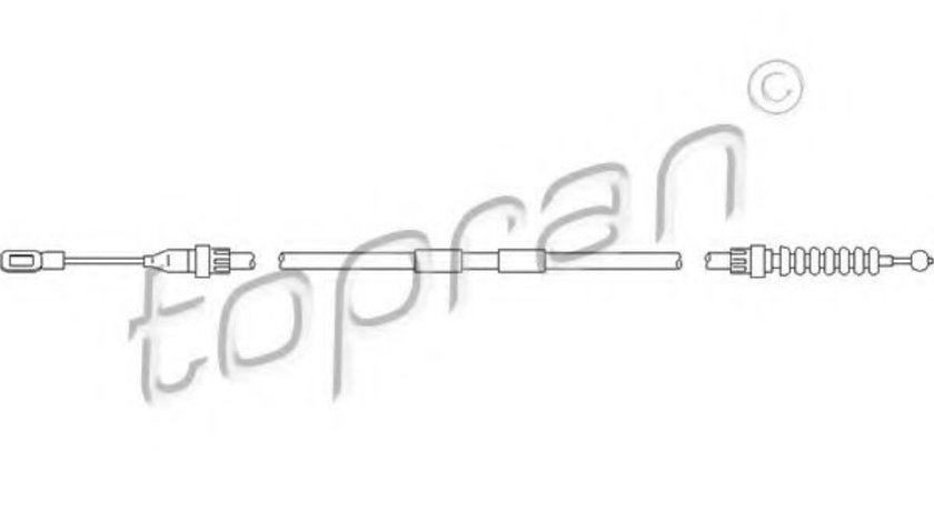Cablu, frana de parcare VW SHARAN (7M8, 7M9, 7M6) (1995 - 2010) TOPRAN 110 727 piesa NOUA