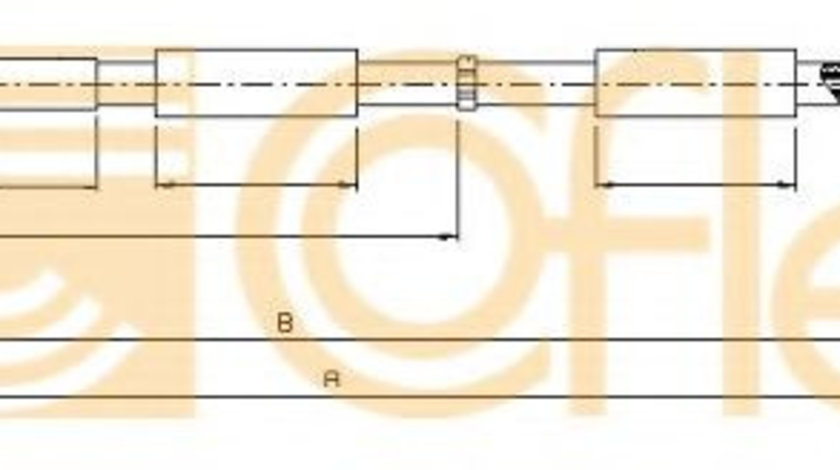 Cablu, frana de parcare VW TOUAREG (7LA, 7L6, 7L7) (2002 - 2010) COFLE 10.7634 piesa NOUA
