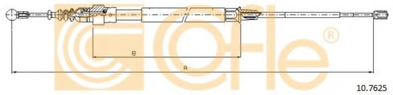 Cablu, frana de parcare VW TOURAN (1T1, 1T2) (2003 - 2010) COFLE 10.7625 piesa NOUA