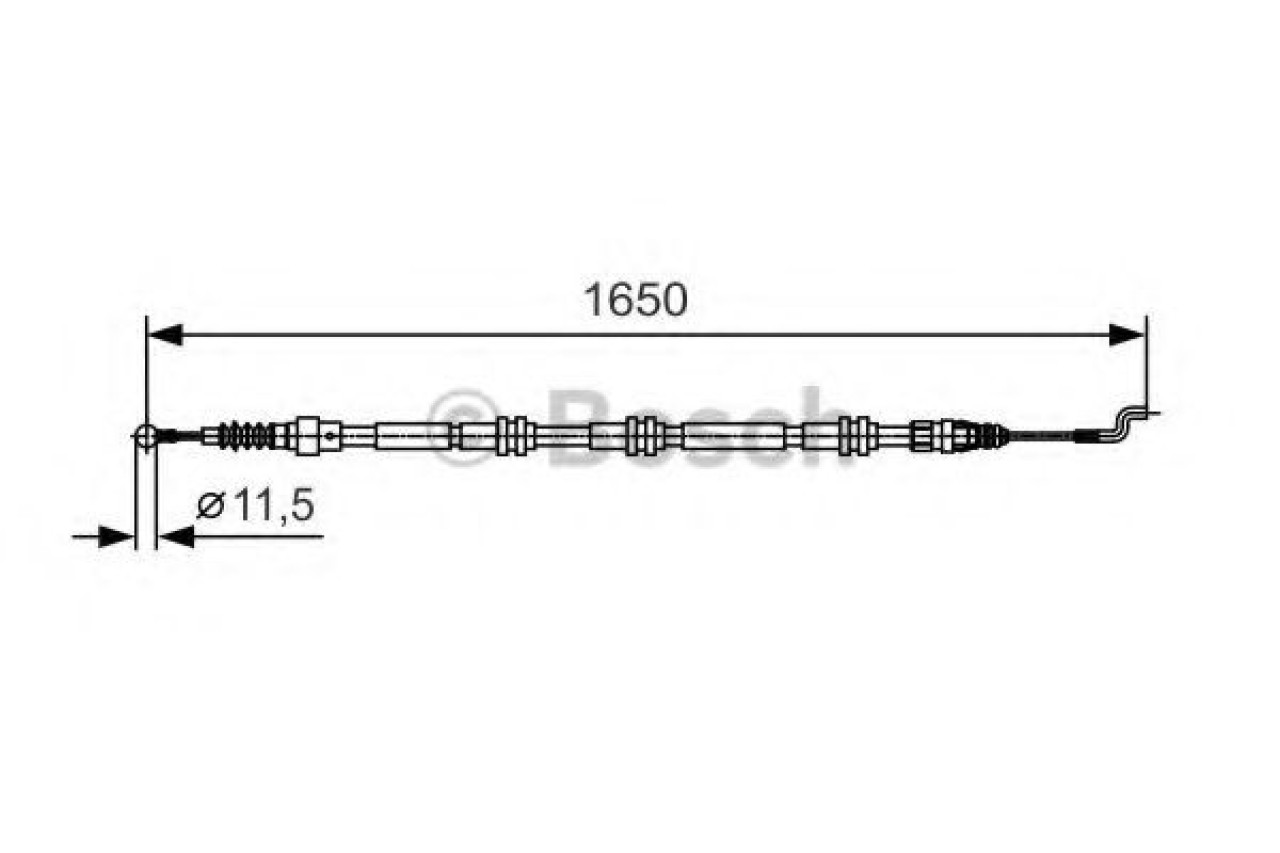 Cablu, frana de parcare VW TRANSPORTER V platou / sasiu (7JD, 7JE, 7JL, 7JY, 7JZ, 7FD) (2003 - 2016) BOSCH 1 987 482 016 piesa NOUA