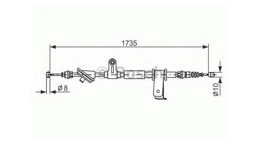 Cablu frana mana Alfa Romeo 159 Sportwagon (939) 2006-2011 #2 1987477112