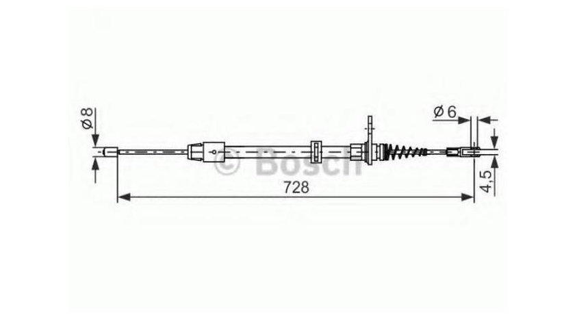 Cablu frana Mercedes C-CLASS (W204) 2007-2014 #2 1987482301