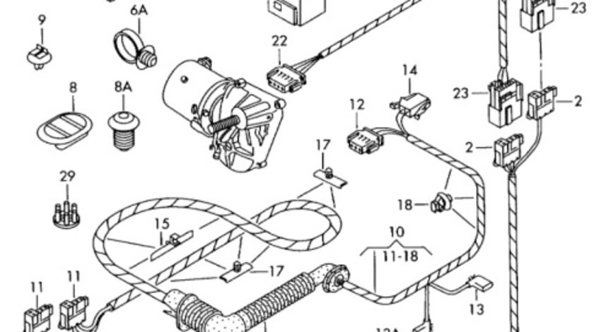 Cablu instalatie haion Skoda Octavia (1U) 2002 2003 1.9 TDI SKODA OCTAVIA [ 1959 - 1971 ] OEM 1U6971147J