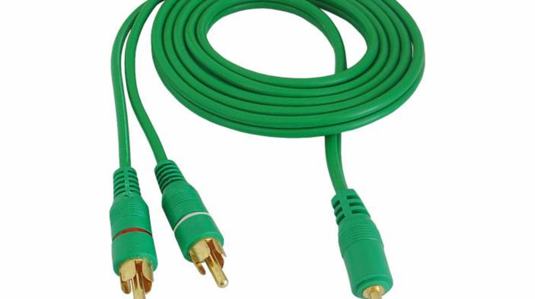 Cablu Jack 3,5MM La 2RCA 1,5M Verde 240920-2