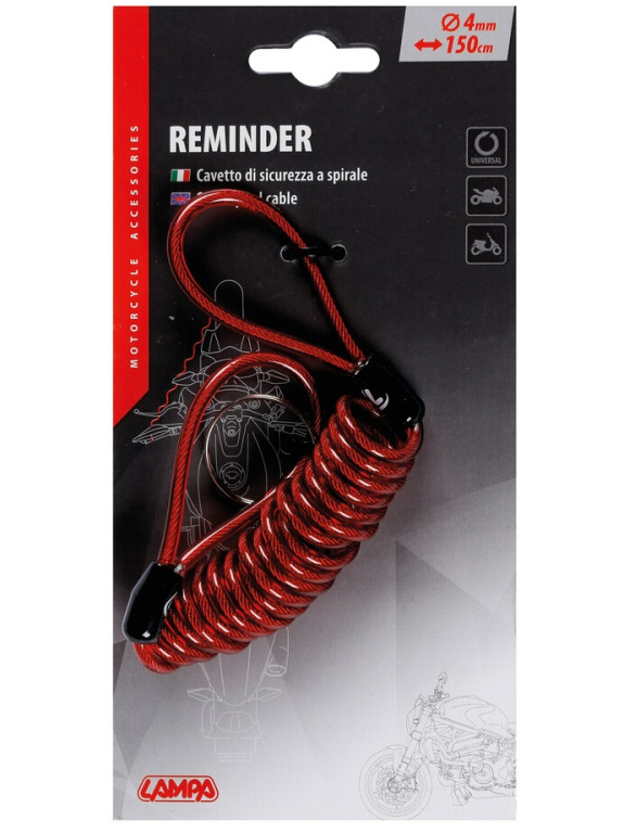 Cablu Memento Blocare Disc Moto Reminder Lampa LAM90673