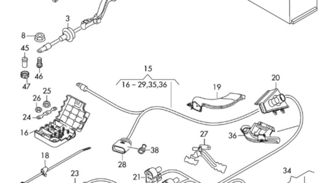 Cablu plus baterie Audi A4 B8 (8K) Avant 2011 2.0 TDI OEM 8K1971225H