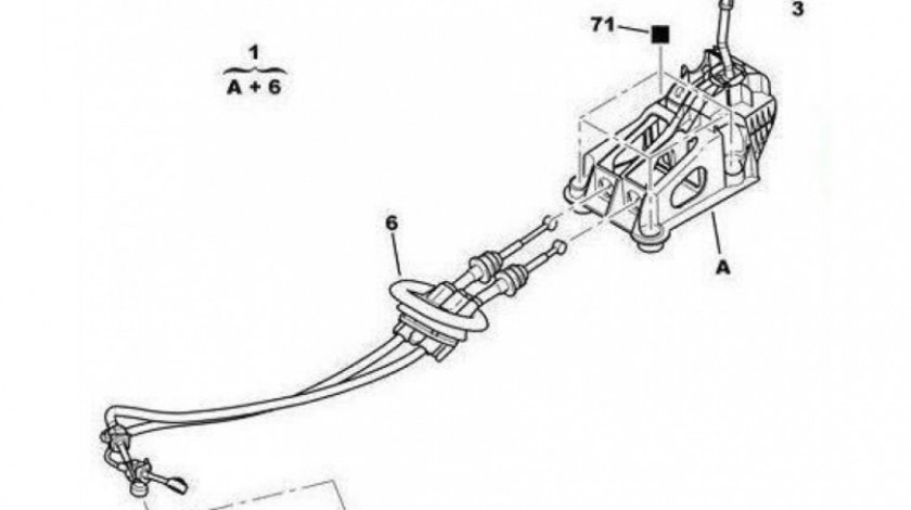 Cablu schimbare viteze Citroen C2 , C3 I si II