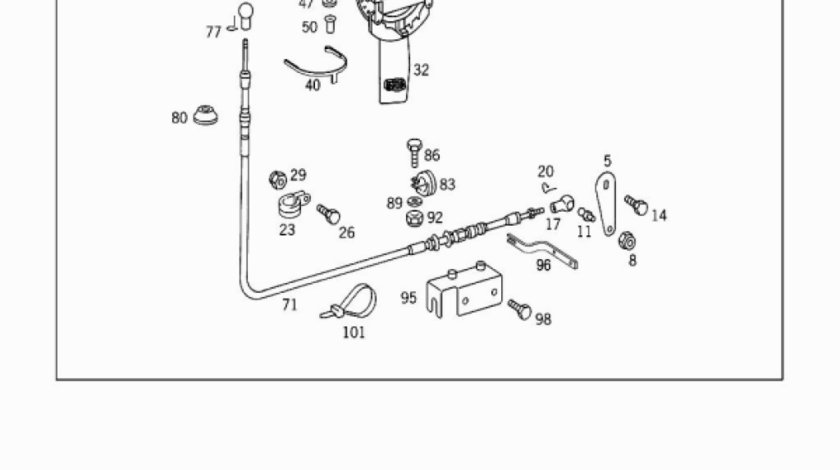 Cablu schimbator viteze automatic Vario (poz.71) MERCEDES OE 668 260 02 51