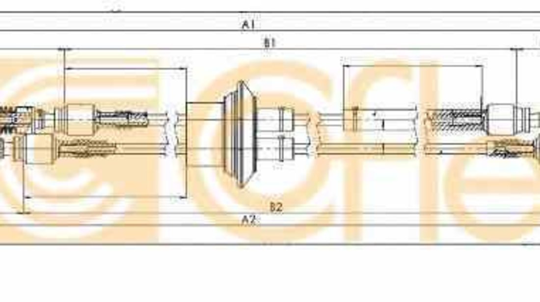 Cablu timonerie cutie viteze manuala FIAT MULTIPLA (186) FIAT 55199880