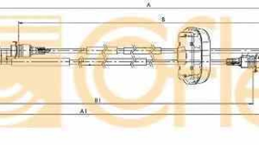 Cablu timonerie cutie viteze manuala OPEL VIVARO platou / sasiu E7 LINEX LIN304402