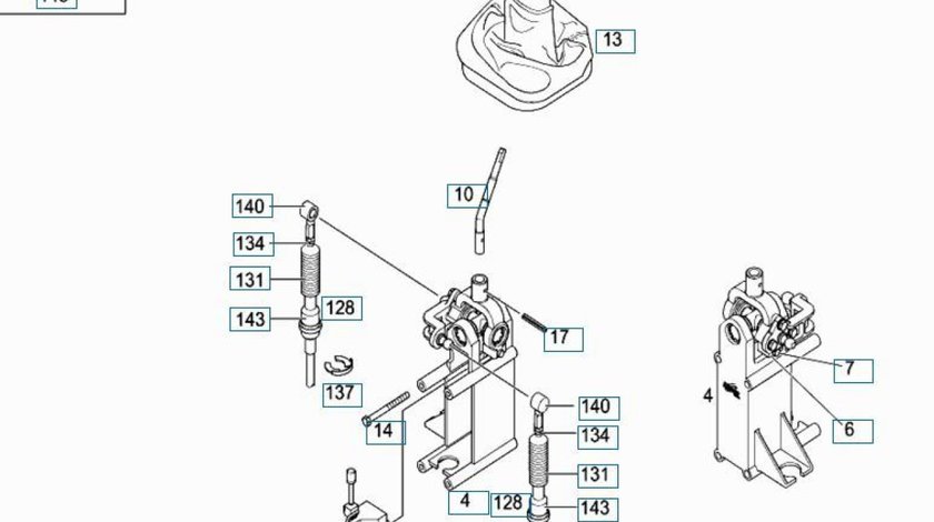 Cablu timonerie schimbator viteza 10410 mm autocar Setra 415 (poz.128) MERCEDES OE A0002603351