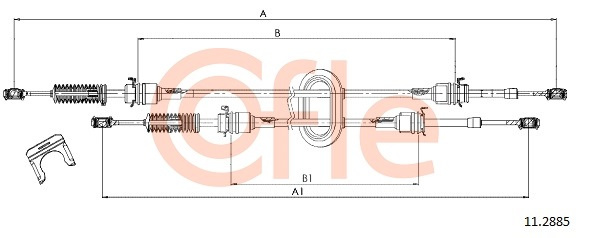 Cablu,transmisie manuala (112885 COFLE) NISSAN,OPEL,RENAULT