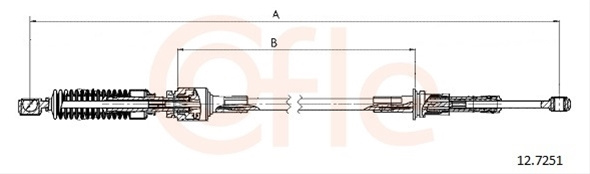 Cablu,transmisie Manuala Cofle Fiat 12.7251