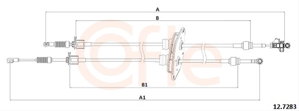 Cablu,transmisie Manuala Cofle Fiat 12.7283