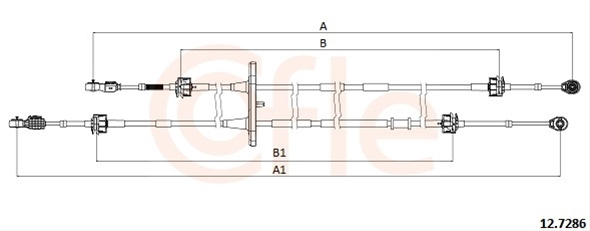Cablu,transmisie Manuala Cofle Fiat 12.7286