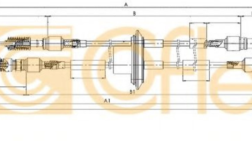 Cablu,transmisie manuala FIAT 500 (312) (2007 - 2016) COFLE 12.7250 piesa NOUA