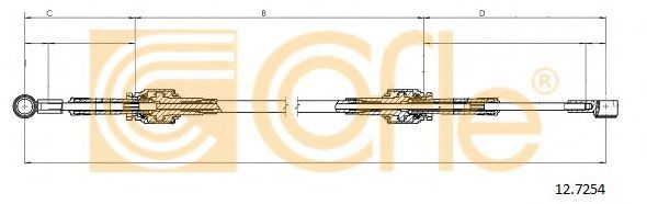 Cablu,transmisie manuala FIAT PUNTO (188) (1999 - 2016) COFLE 12.7254 piesa NOUA