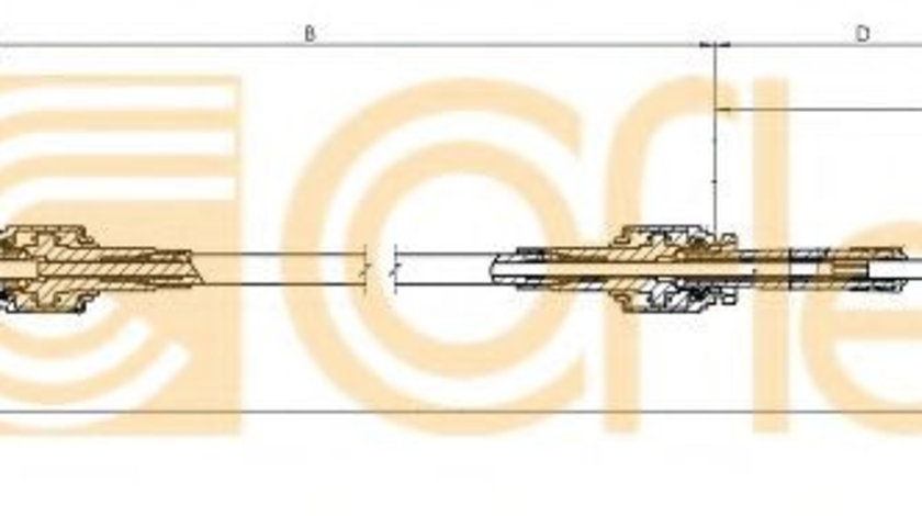 Cablu,transmisie manuala FIAT PUNTO (188) (1999 - 2016) COFLE 12.7254 piesa NOUA