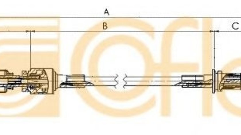 Cablu,transmisie manuala FIAT PUNTO Cabriolet (176C) (1994 - 2000) COFLE 12.7251 piesa NOUA