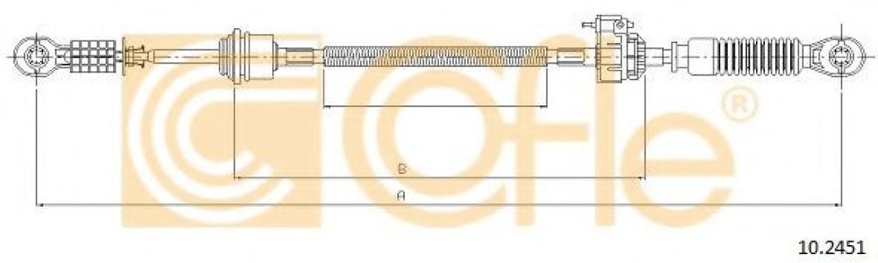 Cablu,transmisie manuala FORD TRANSIT bus (FD, FB, FS, FZ, FC) (2000 - 2006) COFLE 10.2451 piesa NOUA