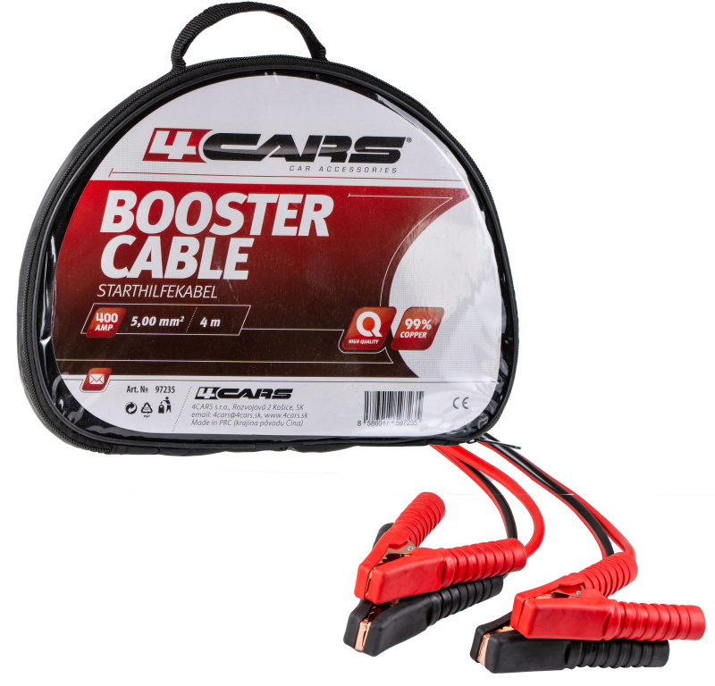 Cabluri Curent Cupru 400A 5.0MM², 4M 4Cars 97235