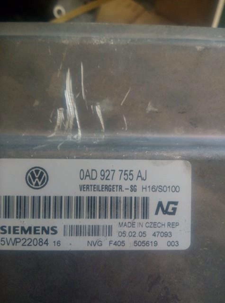 Caculator cutie transfer vw touareg 3.0 tdi cod 0ad927755aj