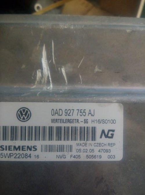 Caculator cutie transfer vw touareg 3.0 tdi cod 0ad927755aj