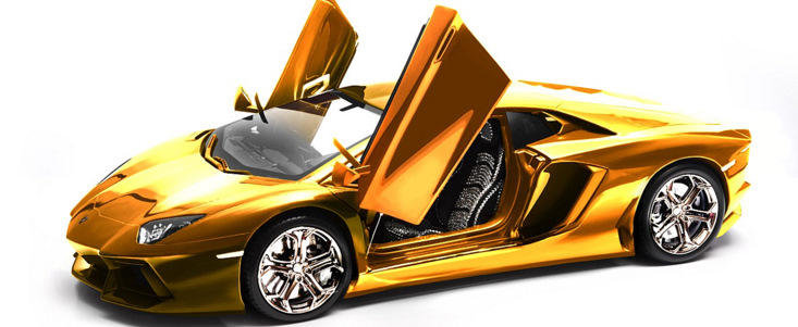 Cadoul perfect pentru Craciun: Lamborghini Aventador din platina si diamante