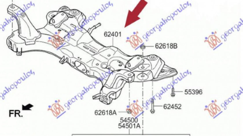 Cadru Motor - Kia Picanto 2015 , 62400-1y110