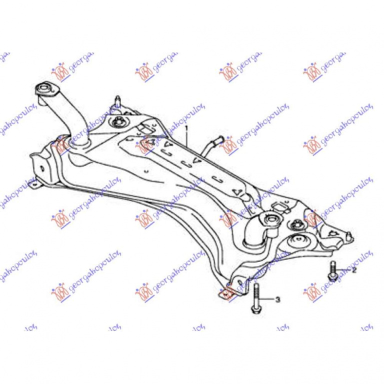 Cadru Motor - Kia Shuma 1996 , 0k2c0-34-800a