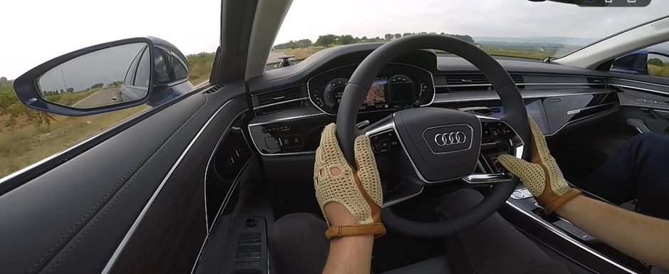 Calci pedala si x,x secunde mai tarziu esti la 100 de km/h. Test de acceleratie cu noul Audi A8 de 340 de cai