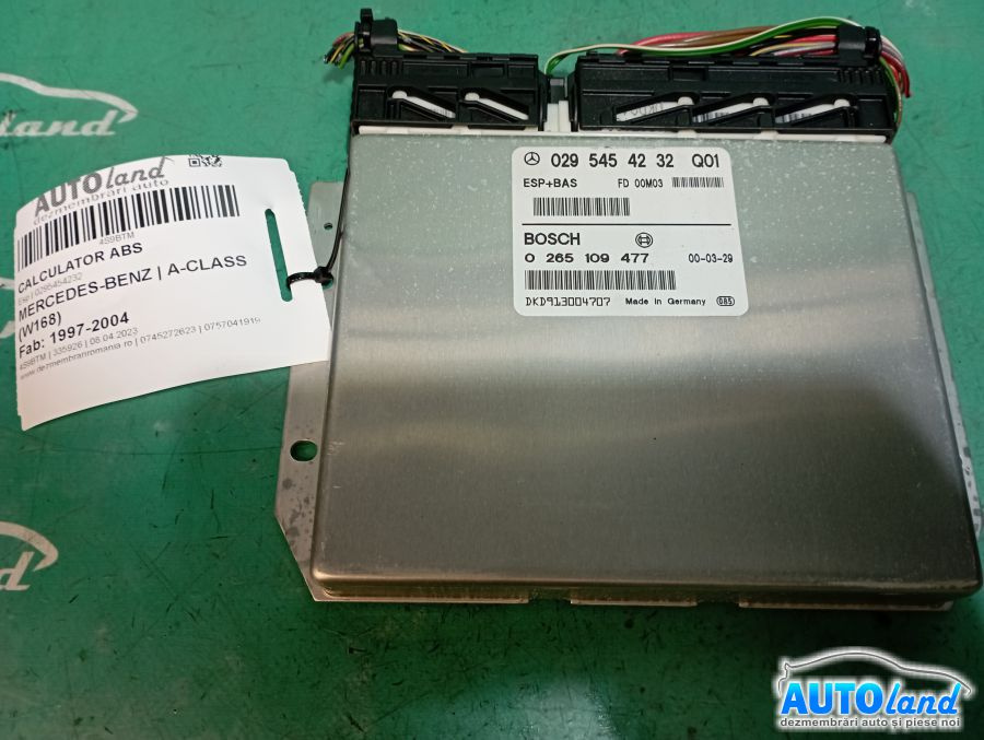 Calculator ABS 0295454232 Esp / Bas Mercedes-Benz A-CLASS W168 1997-2004
