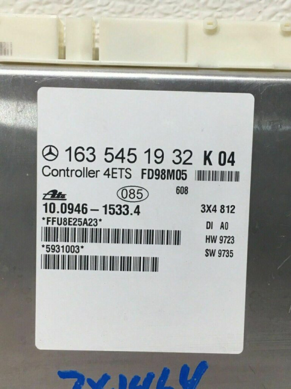 Calculator ABS ATE MERCEDES-BENZ ML 163 545 19 32 / 1635451932 / 10 0946 1533 4 / 10094615334 / 3X4 812 / 3X4812 / HW9723 / SW9735163 545 19 32 / 1635451932 / 10 0946 1533 4 / 10094615334 / 3X4 812 / 3X4812 / HW9723 / SW9735