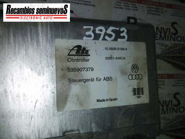 Calculator ABS ATE VOLKSWAGEN CORRADO 535907379 / 10.0935-0134.4 / 10 0935 0134 4 / 10093501344535907379 / 10.0935-0134.4 / 10 0935 0134 4 / 10093501344