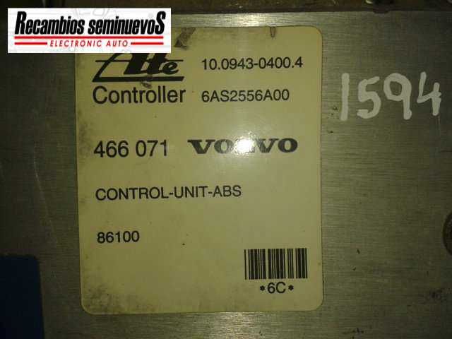 Calculator ABS ATE VOLVO 460 GL 6AS2556A00 / 10.0943-0400.4 / 10 0943 0400 4 / 100943040046AS2556A00 / 10.0943-0400.4 / 10 0943 0400 4 / 10094304004
