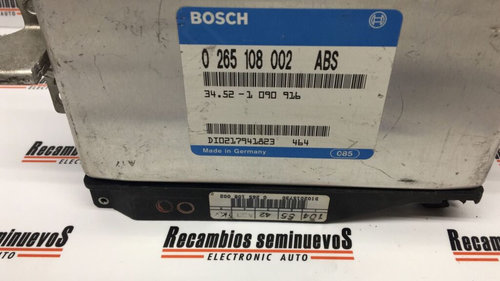 Calculator ABS BOSCH BMW SERIE 5 0 265 108 002 / 0265108002 / 34 52 1 090 916 / 345210909160 265 108...