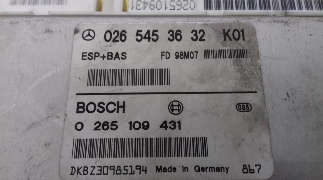 Calculator ABS ESP+BAS Mercedes, 0265109431