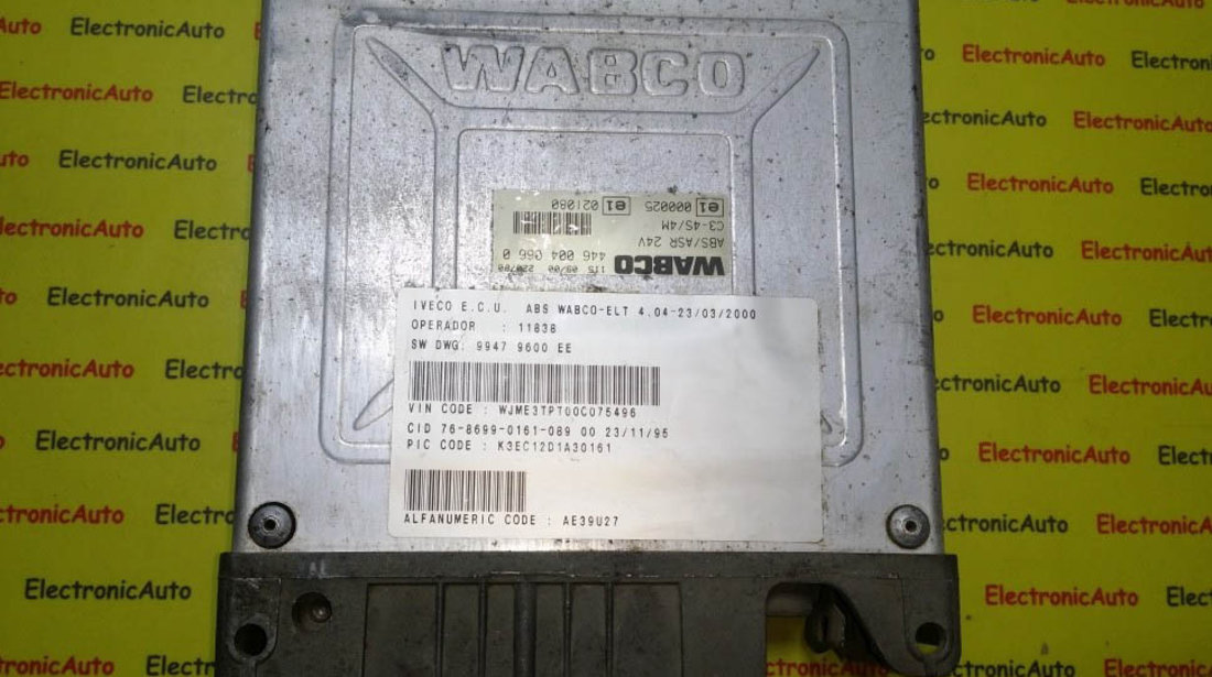 Calculator ABS Iveco EuroCargo 11838 9947 9600 EE