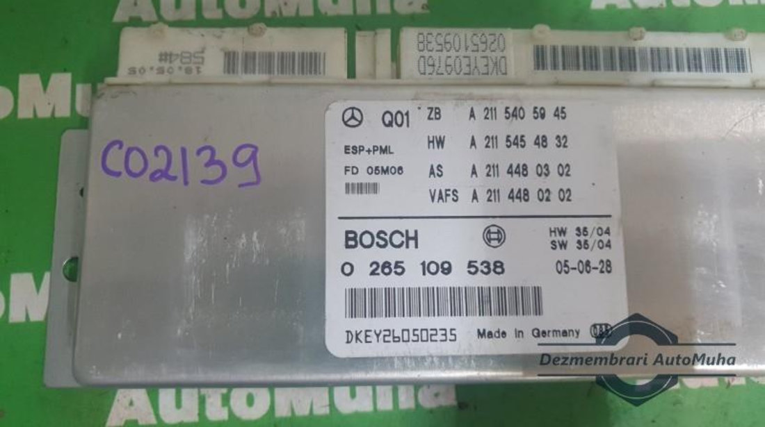 Calculator abs Mercedes E-Class (2002->) [W211] 0265109538