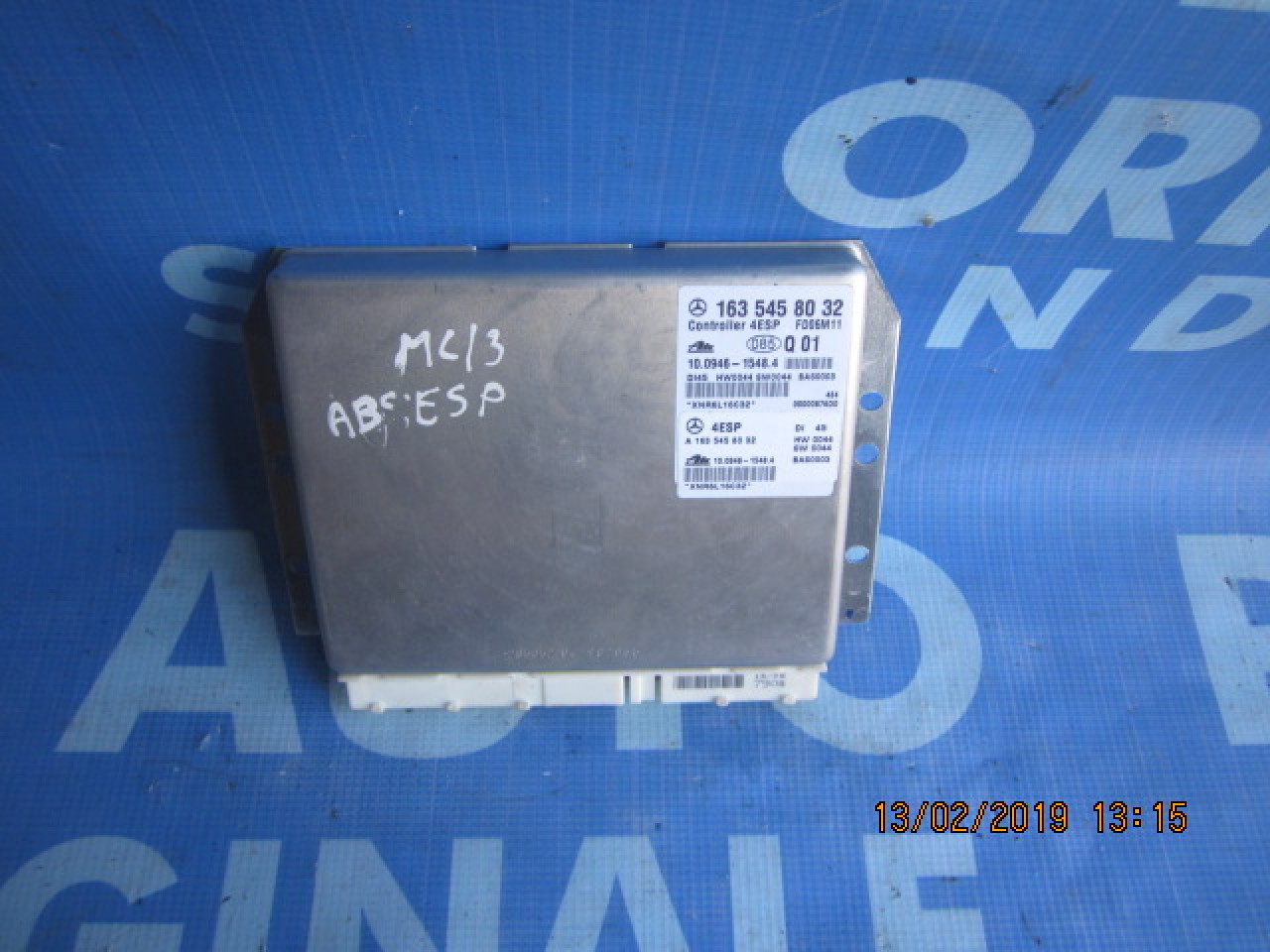 Calculator ABS Mercedes M400 W163; 1635458032 (ESP)