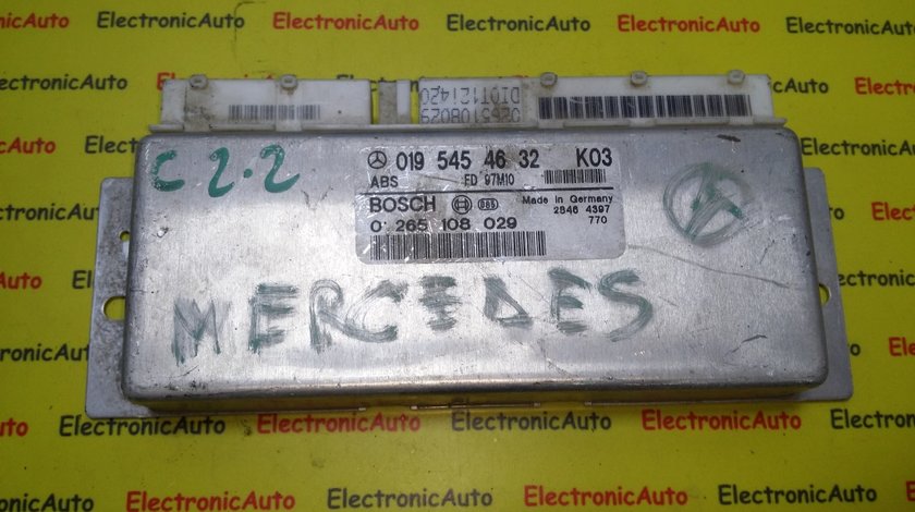 Calculator ABS Mercedes W202 0195454632 0265108029