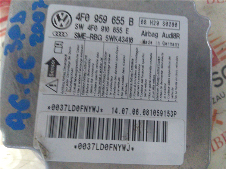 Calculator airbag 3.0 d AUDI A6 C6 an fabr. 2007