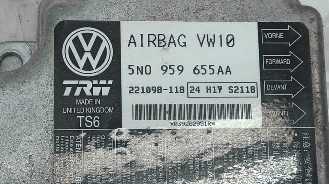 Calculator airbag 5N0959655 AA Volkswagen VW Passat B7 [2010 - 2015]