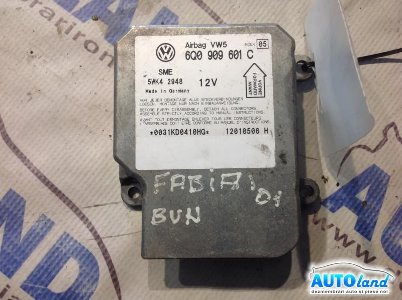Calculator Airbag 6q0909601c 2001-Skoda FABIA 6Y2 1999