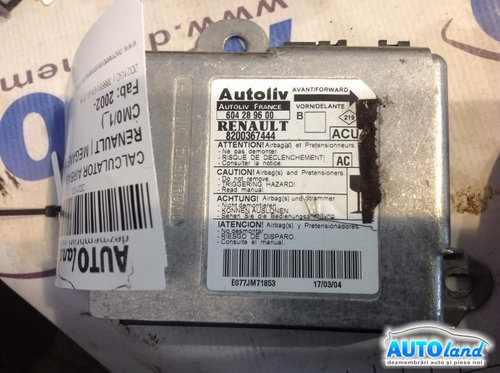 Calculator Airbag 8200367444 Renault MEGANE II BM0/1 ,CM0/1 2002
