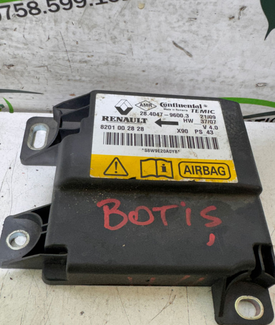 Calculator airbag 8201 00 28 28 Dacia Sandero [2008 - 2012] Stepway hatchback 5-usi 1.4 (75 hp)