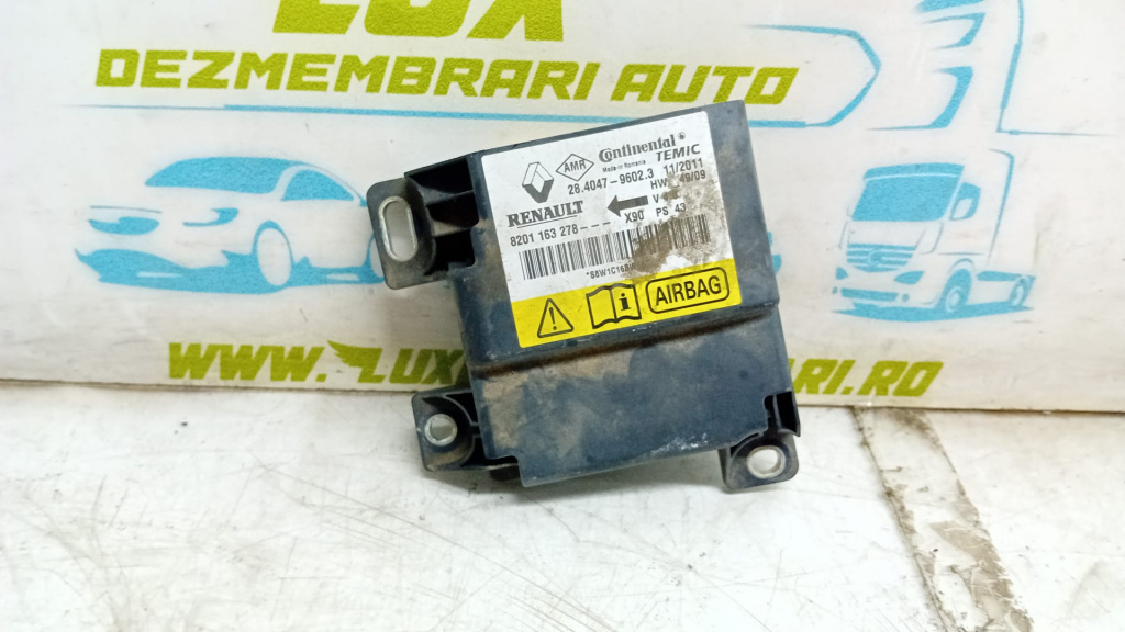 Calculator airbag 8201163278 Dacia Logan [facelift] [2007 - 2012]