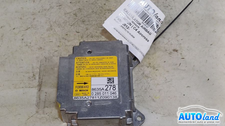 Calculator Airbag 8635a278 0285011046 Citroen C4 Aircross 2012