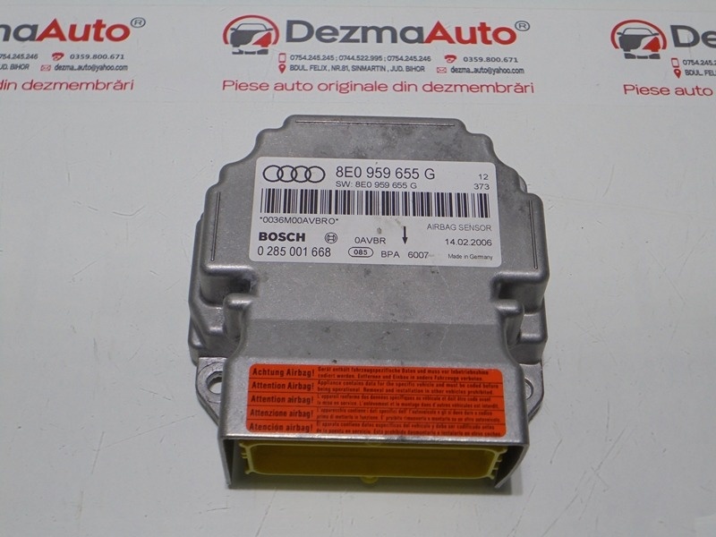 Calculator airbag 8E0959655G, Audi A4 Avant (8ED, B7) 2.0tdi (id:291946)